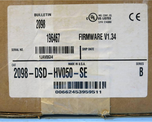 New Allen-Bradley 2098-DSD-HV050-SE SERVO DRIVE 2098DSDHV050SE