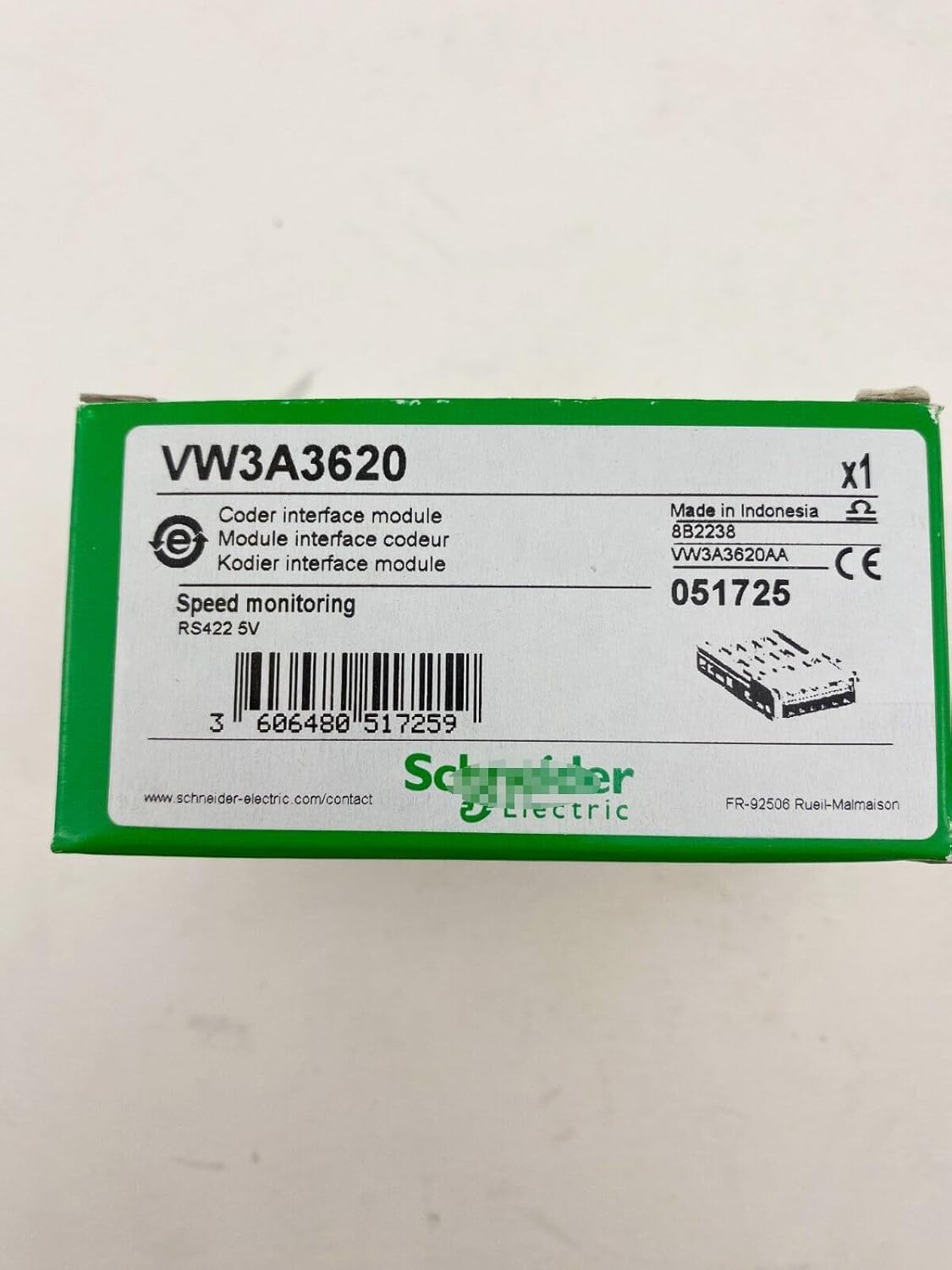 New Schneider VW3A3620 Speed Monitoring Module