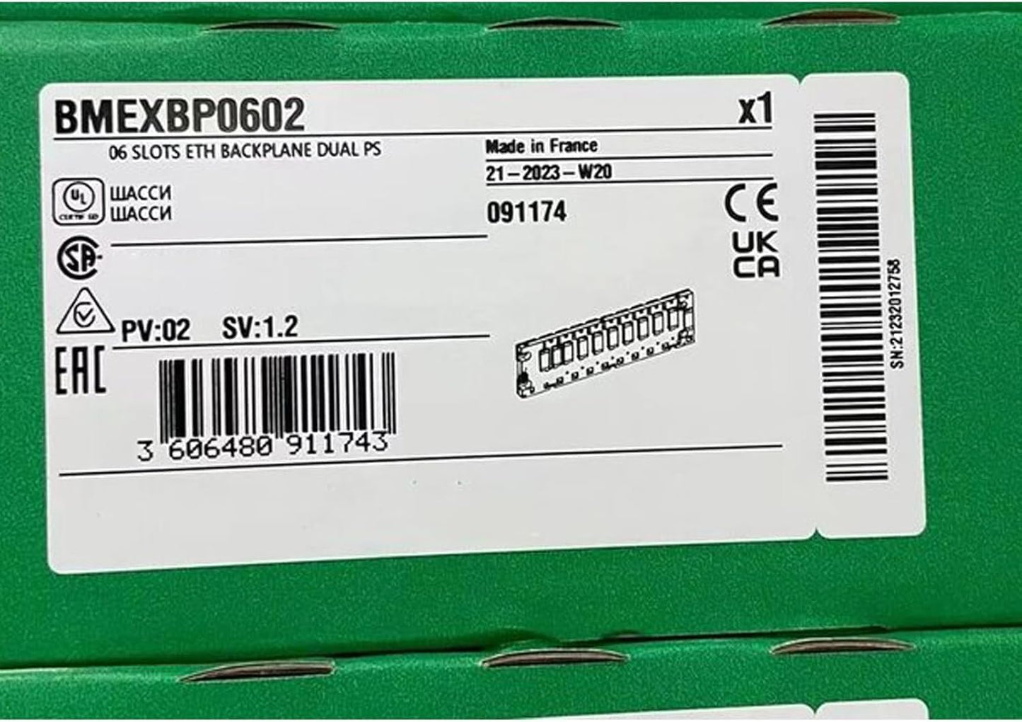 New Schneider BMEXBP0602 Ethernet Backplane Module