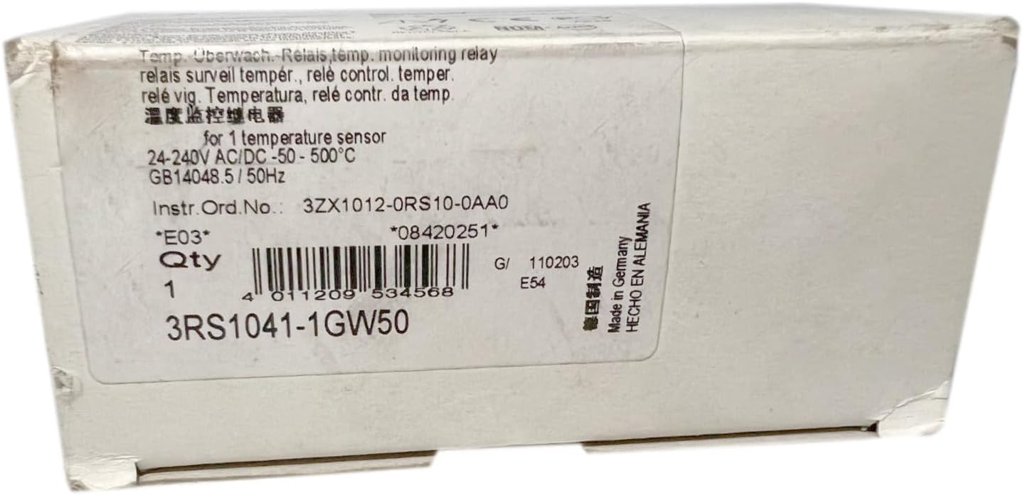 New Siemens 3RS1041-1GW50 Temperature Monitoring Relay 3RS10411GW50